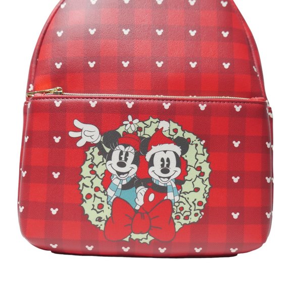 Disney 100 Mickey & Minnie Mouse Holiday Collection 11" Funko Mini Backpack NWT - Picture 4 of 5
